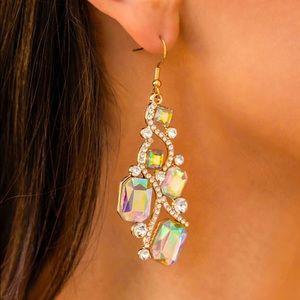 Interstellar Illumination - multi -oil spill earrings